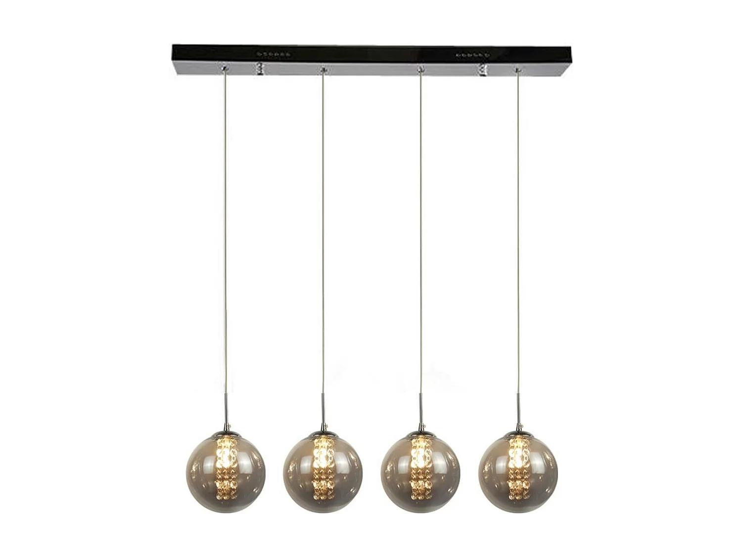 ZMH Lampe pendante LED pendante en verre réglable en hauteur Luminaires de salon