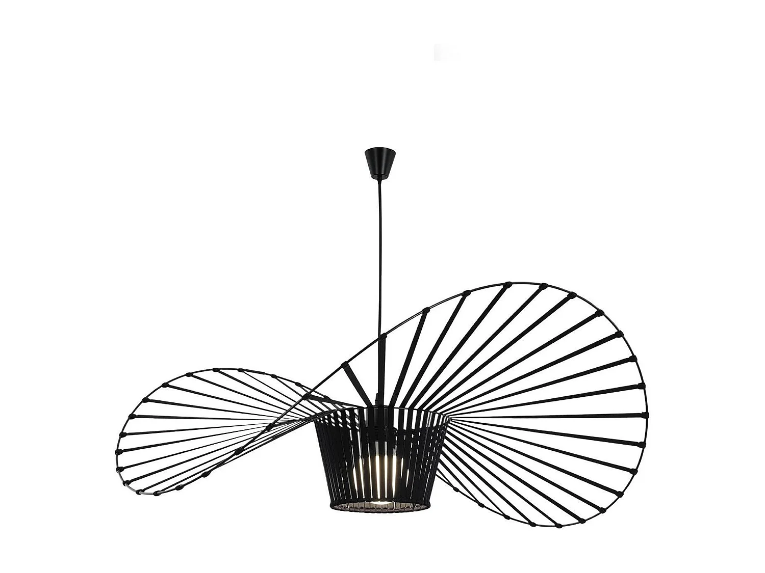 ZMH Suspension Lustre LED Moderne Noir E27 pour salle à manger 100cm