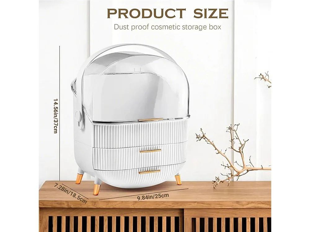 ZMH Boîte de rangement de bureau à tiroirs multiples boîte de rangement cosmétique blanc 25 x 18,5 x 37 cm