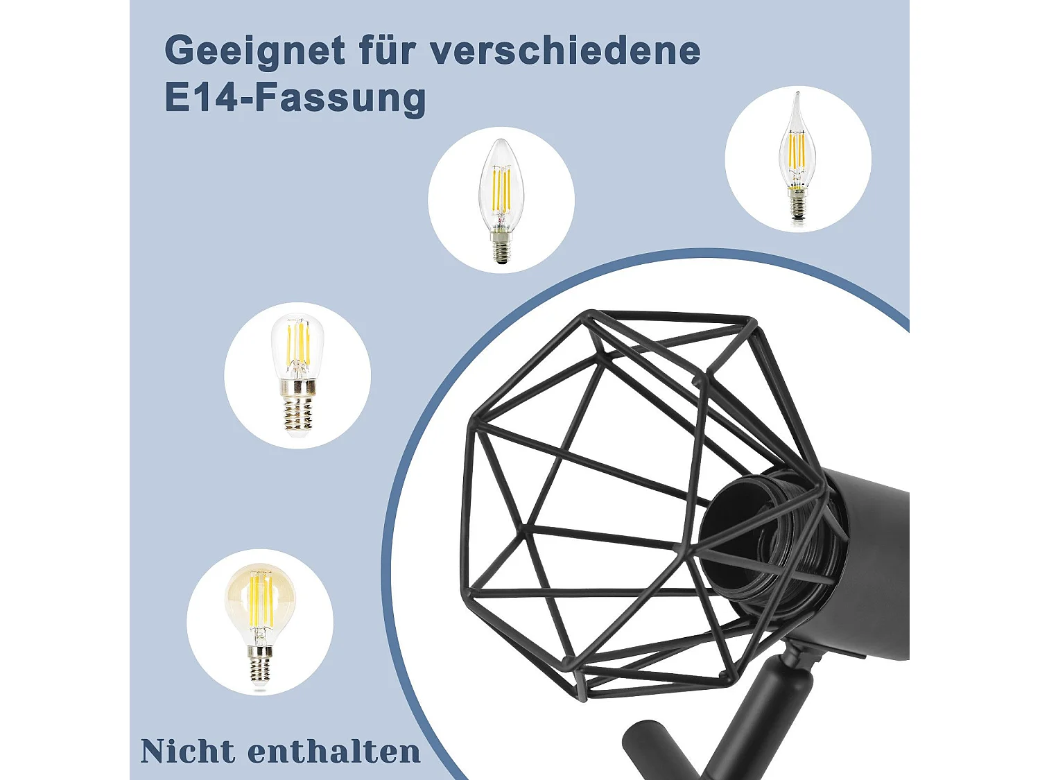 ZMH Plafonnier LED 3 spots - Plafonnier rétro noir 350°
