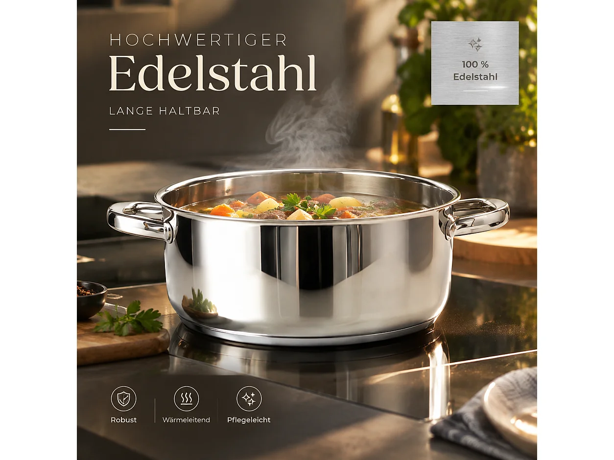 ZMH Batterie de cuisine 17 pièces avec poignées amovibles revêtement antiadhésif couvercles compatible tous feux et allant au four