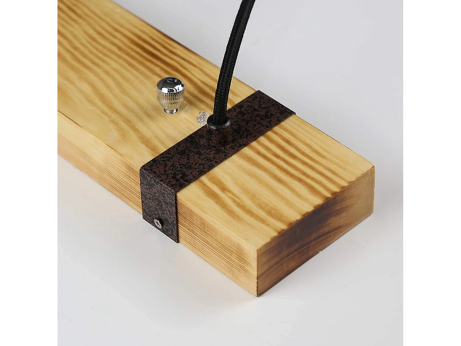 ZMH Suspension Lustre  rétro 4 ampoules E27 Diamètre de 80cm 40W avec poutre en bois Adaptée pour salle à manger et cuisine Puissance maximale