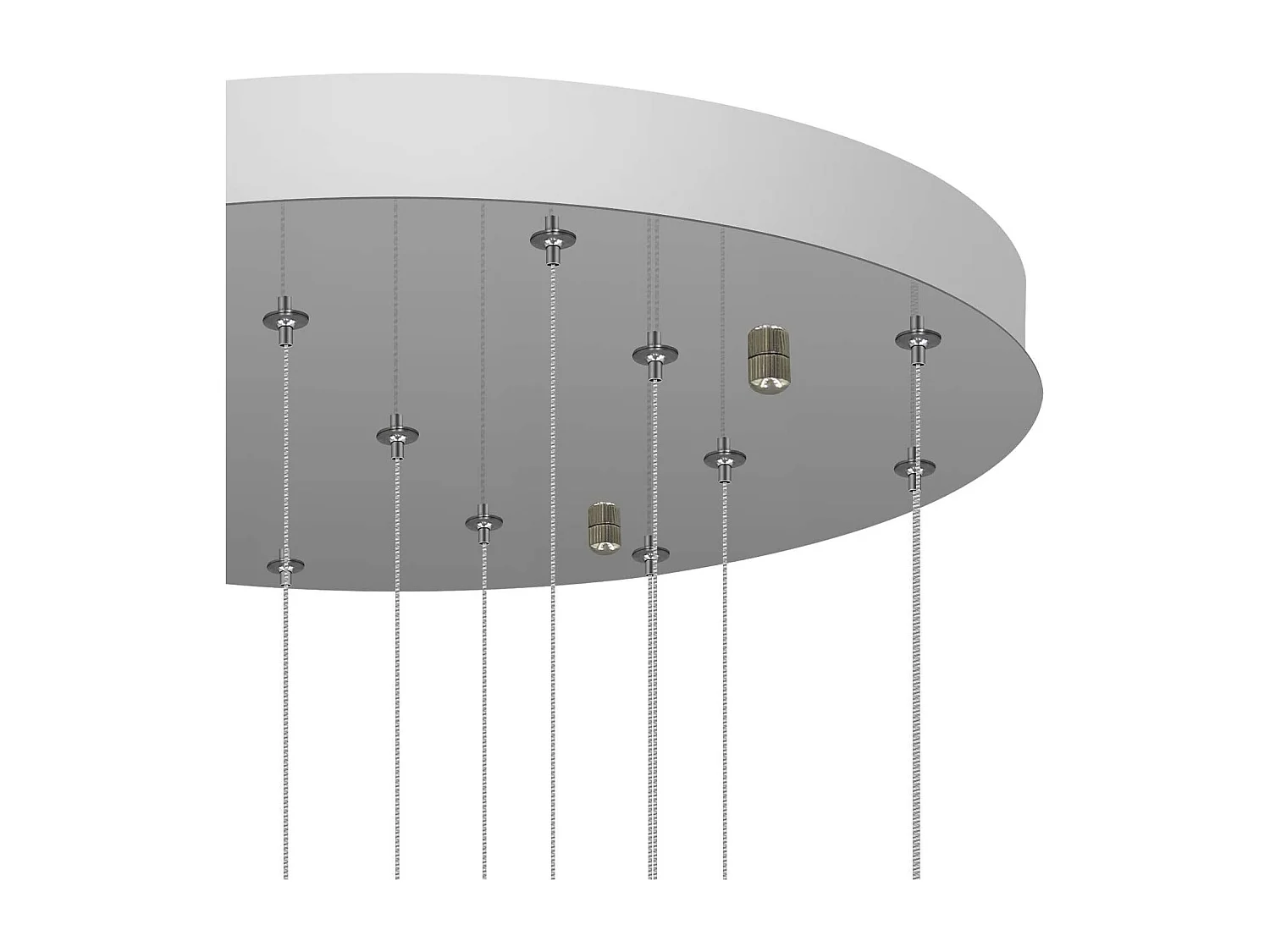 ZMH Lustre LED Réglable en Hauteur avec Abat-jour en Verre Fumé pour Salon