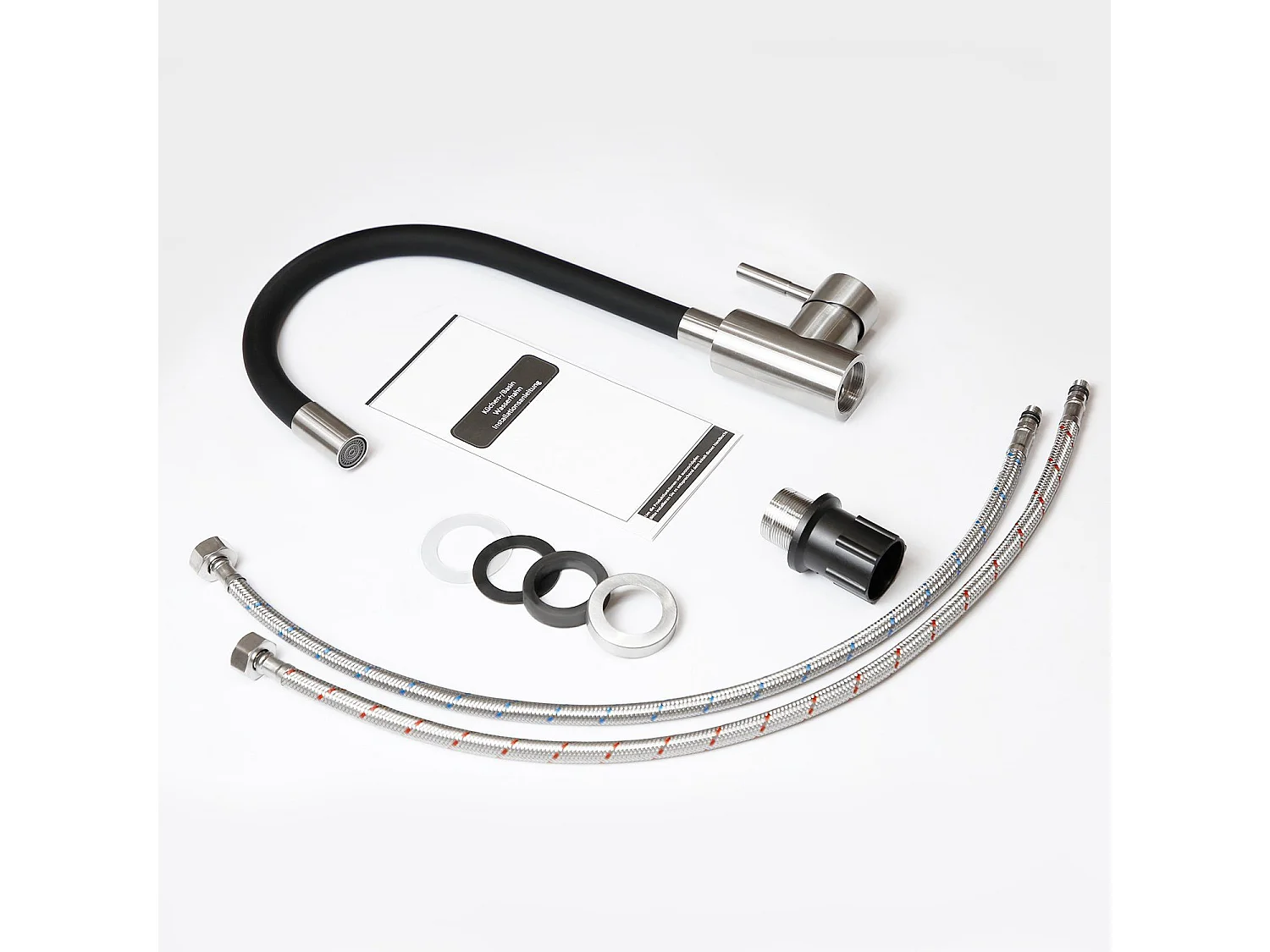 ZMH Robinet mitigeur Robinet d'évier de cuisine en acier inoxydable Robinet de cuisine chaud et froid