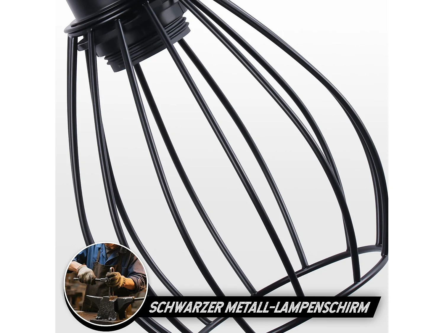 ZMH Lampadaire Noir vintage Douille E27 2 flammes design industriel métal 152cm - sans ampoule