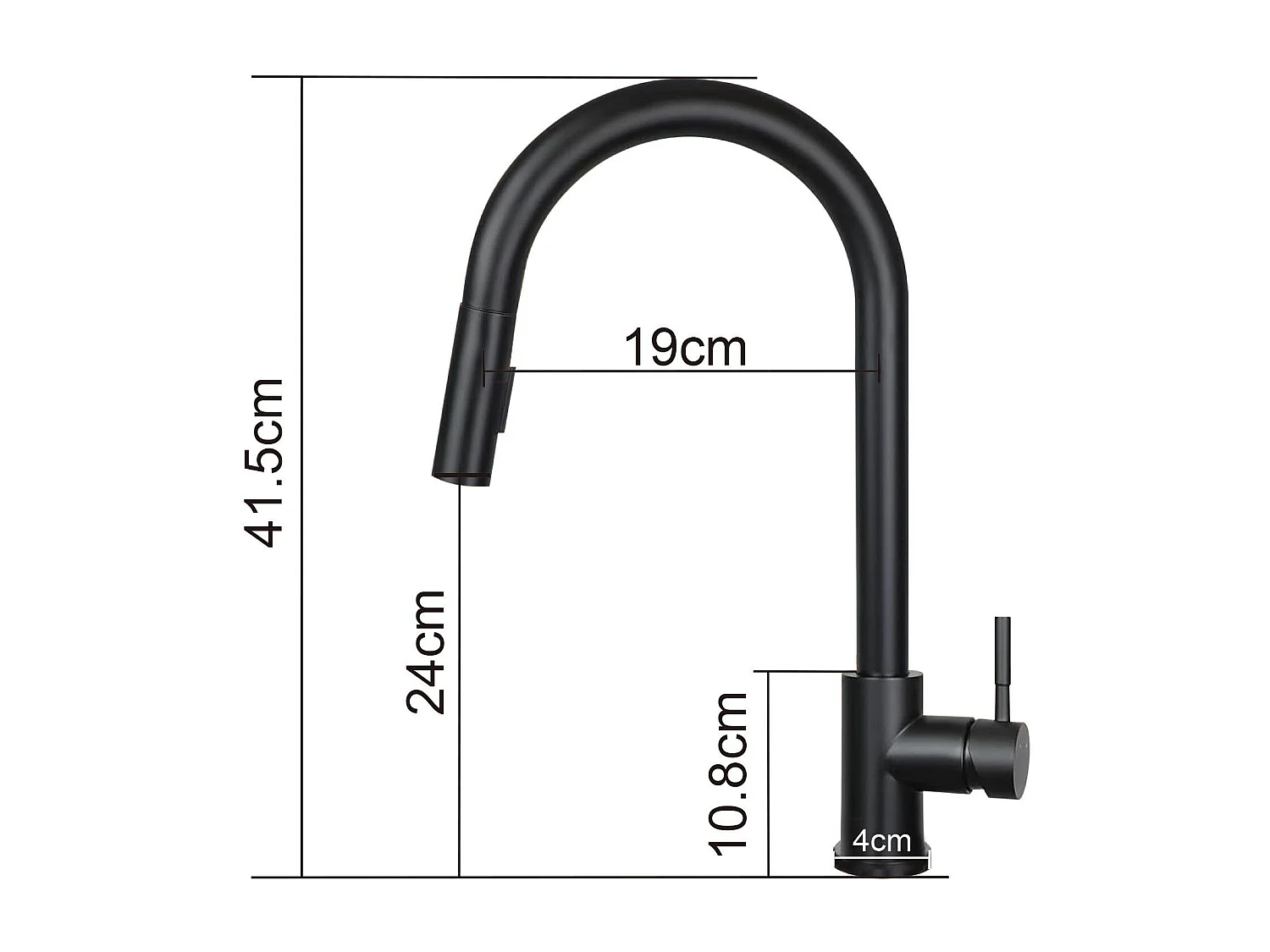 ZMH Robinet mitigeur noir douche acier inoxydable orientable à 360° extensible 2 types de douchette