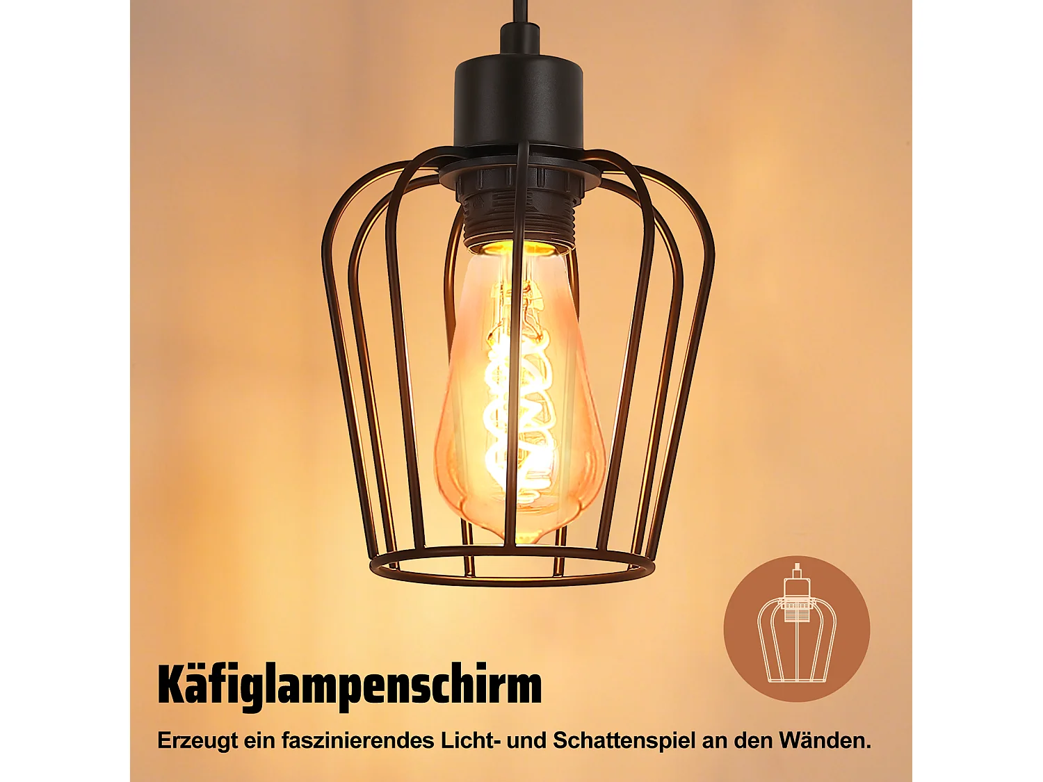 ZMH Lampadaire vintage salon industrielle 3x E27 rétro lampe de lecture rustique pour chambre sans ampoule