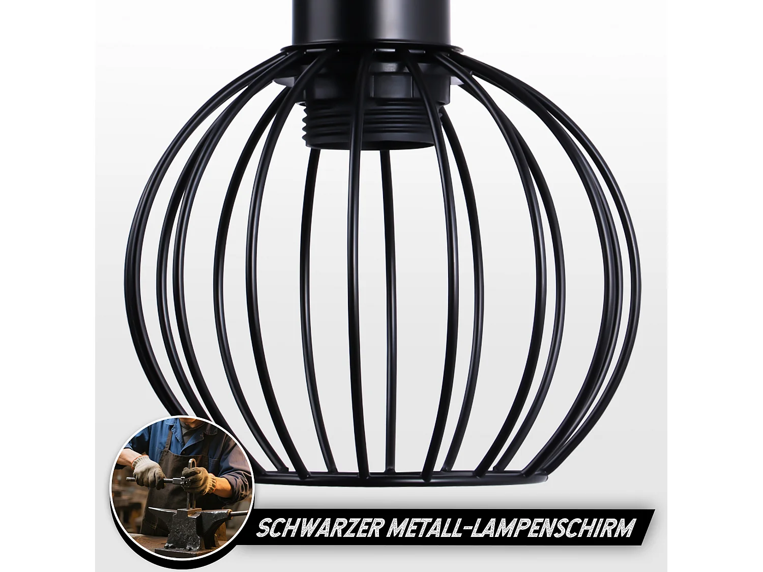 ZMH Lampadaire Noir vintage Douille E27 2 flammes design industriel métal  151cm - sans ampoule
