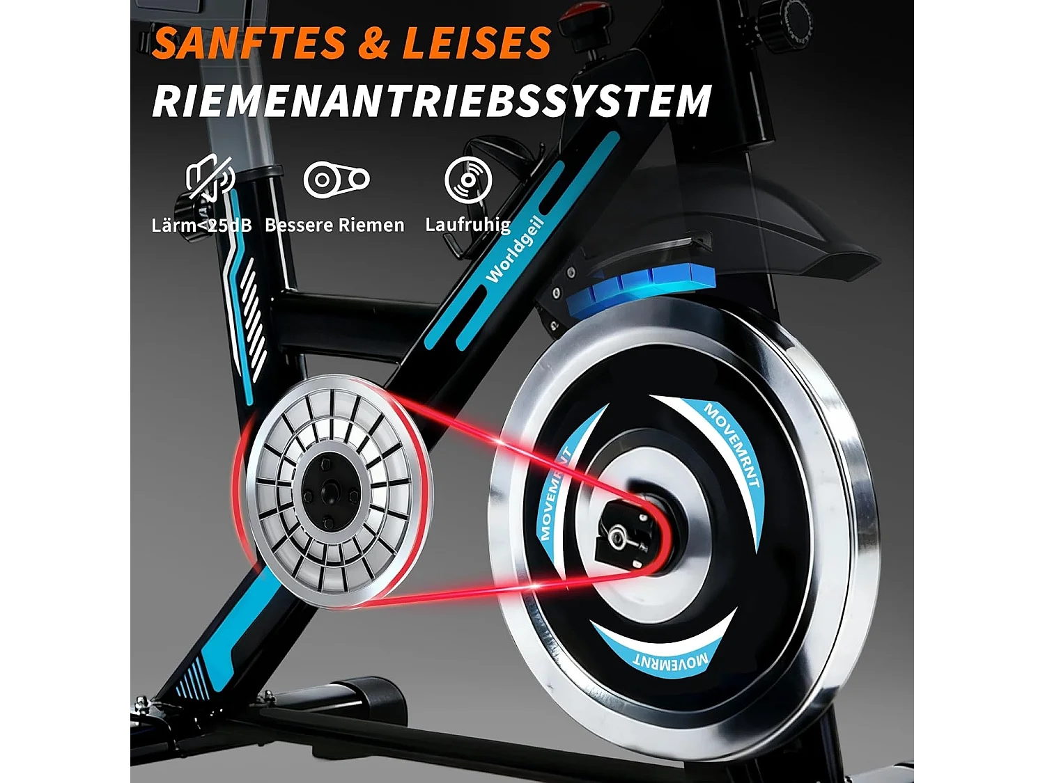 ZMH Vélo d'exercice ergomètre avec résistance magnétique écran LCD et support pour tablette vélo de spinning vélo de former d'intérieur