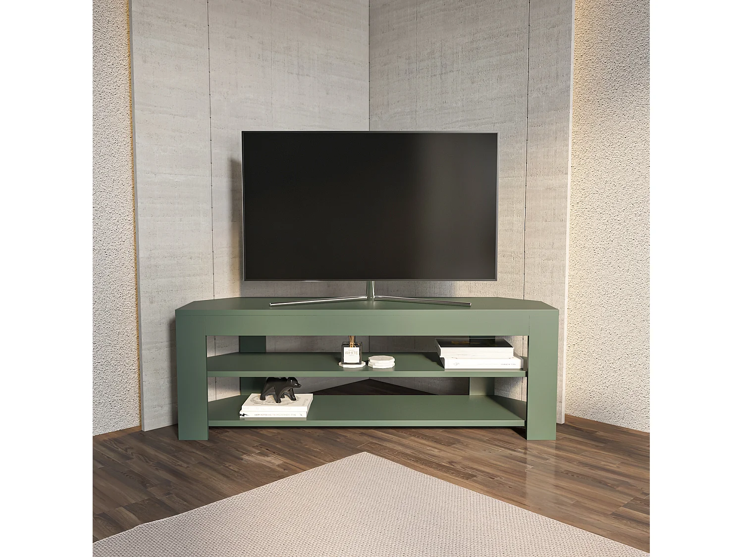 Decorotika Rita Corner TV Unit for TVs up to 43 Inches