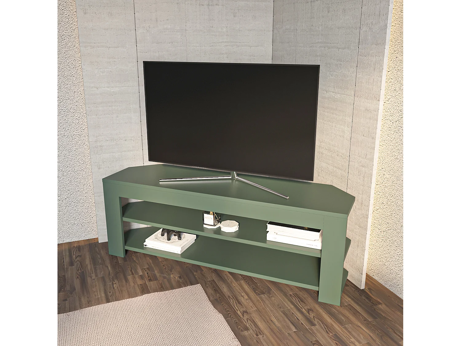 Decorotika Rita Corner TV Unit for TVs up to 43 Inches