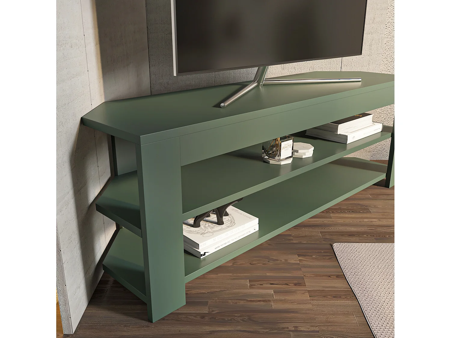 Decorotika Rita Corner TV Unit for TVs up to 43 Inches