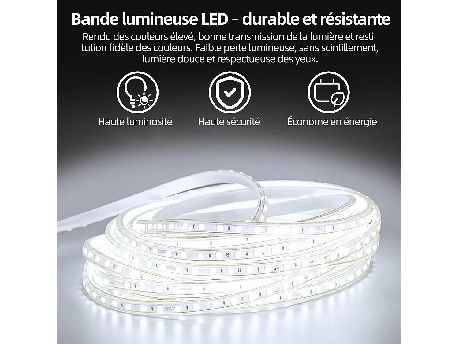 Miroir de salle de bain LED 80×60 cm, verre trempé antidéflagrant, 3 couleurs de lumière dimmables, design moderne