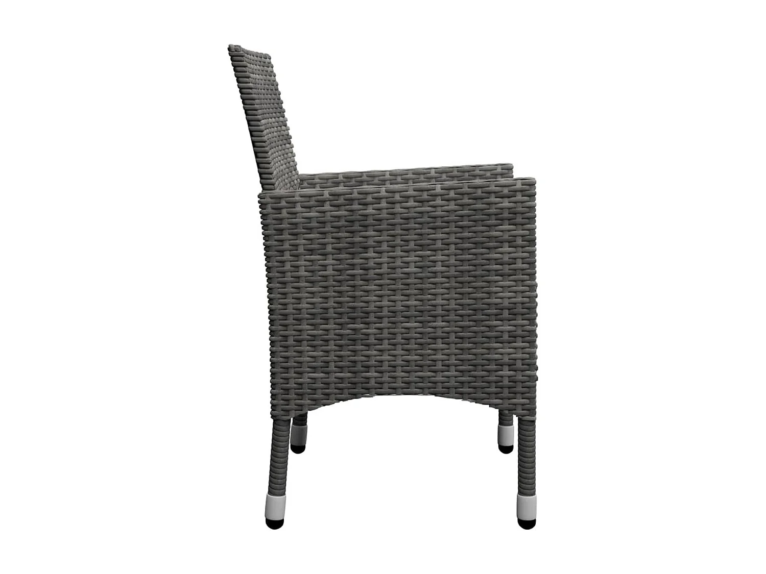 Conjunto de jardín 1 mesa+4 sillones con cojines gris