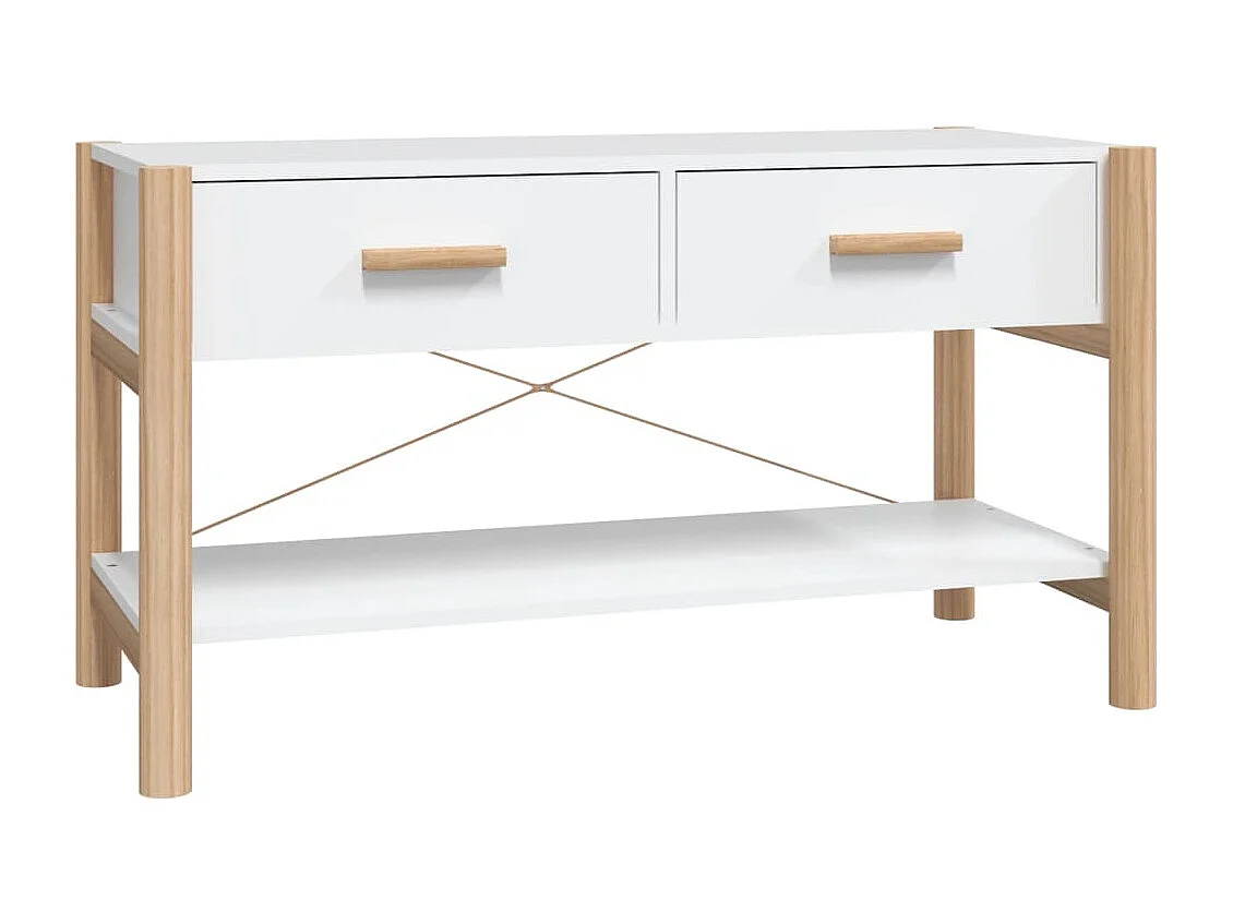 Mueble para TV madera contrachapada blanco 82x38x45 cm