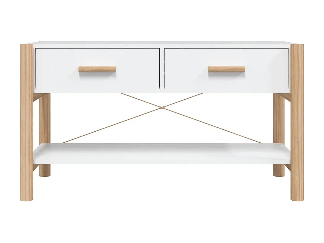 Mueble para TV madera contrachapada blanco 82x38x45 cm