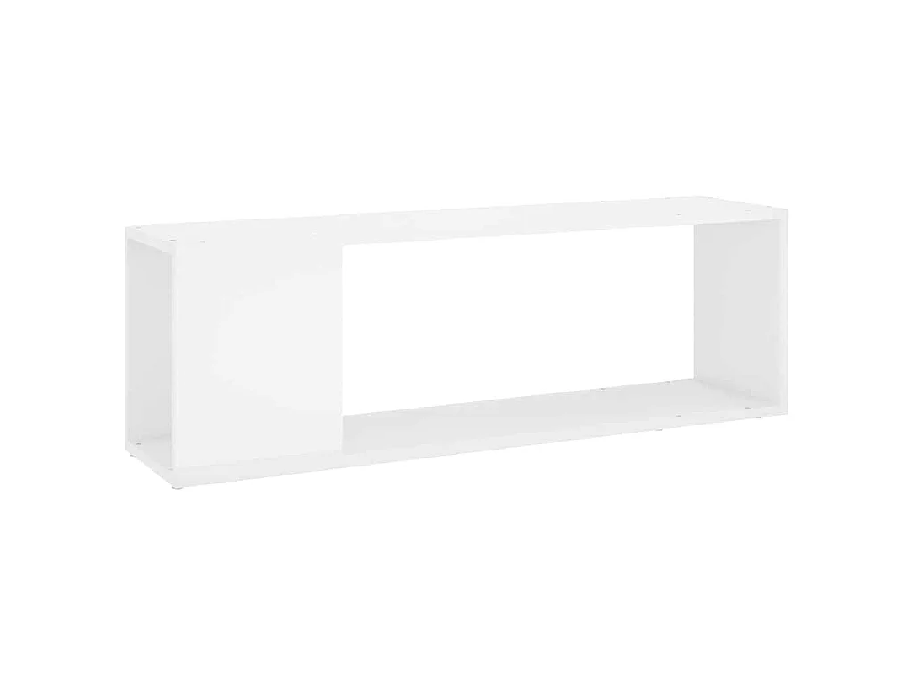 Tv-meubel 100x24x32 cm bewerkt hout hoogglans wit
