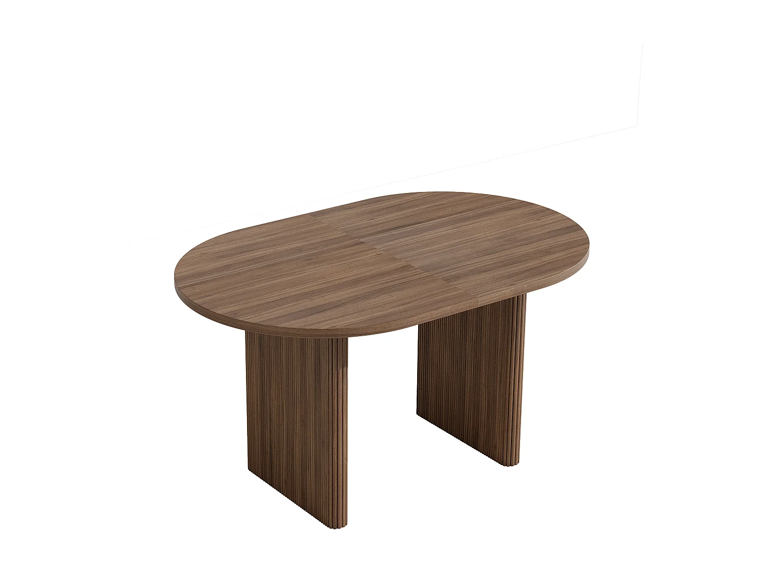 Table de repas extensible 140-200x90x75 cm cm, pour 6 à 8 personnes, coins arrondis, style simple, noyer