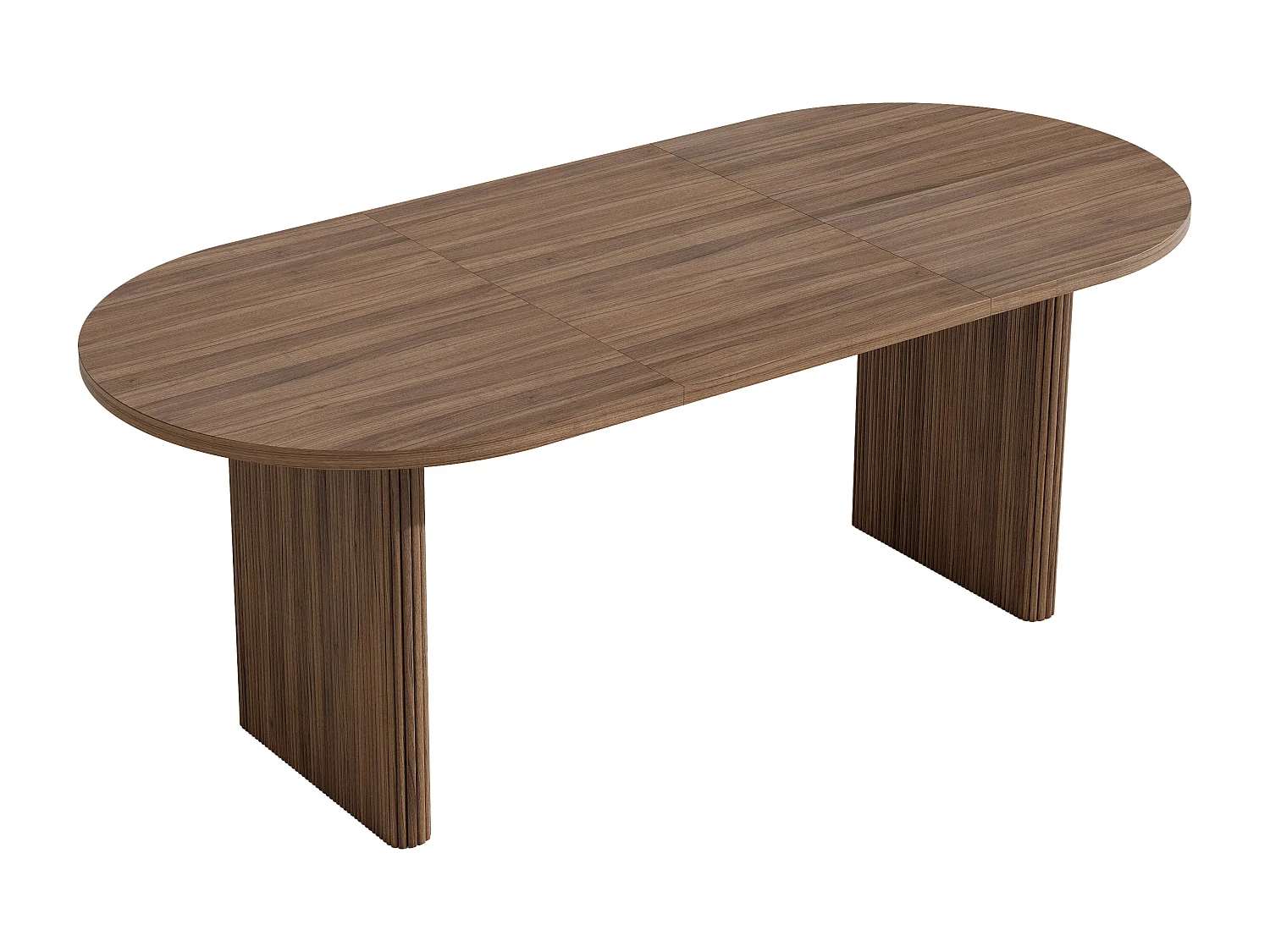Table de repas extensible 140-200x90x75 cm cm, pour 6 à 8 personnes, coins arrondis, style simple, noyer