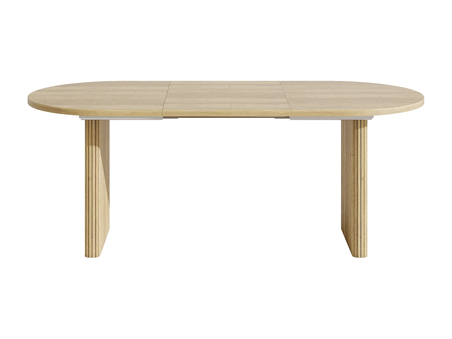 Table de repas extensible 140-200x90x75 cm cm, pour 6 à 8 personnes, coins arrondis, style simple, Chêne