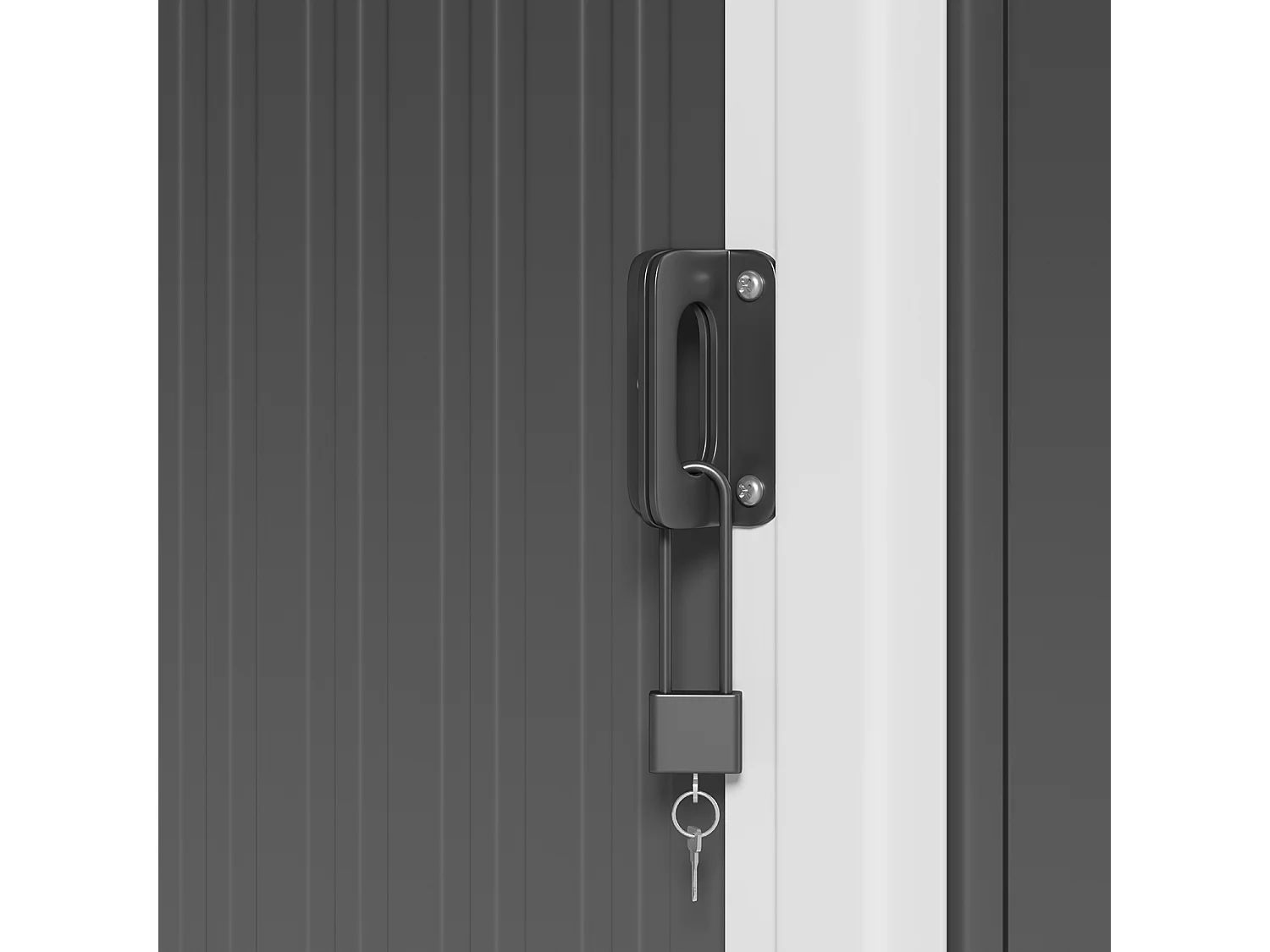 Abri de jardin métallique étanche,porte verrouillable,rangement extérieur pour outils abri extérieur anti-UV,163×89×183cm