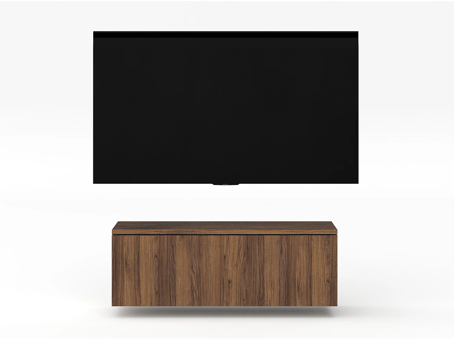 AX LIVING TV Board Loriano 100 cm – Hängendes Lowboard Nussbaum Warmia