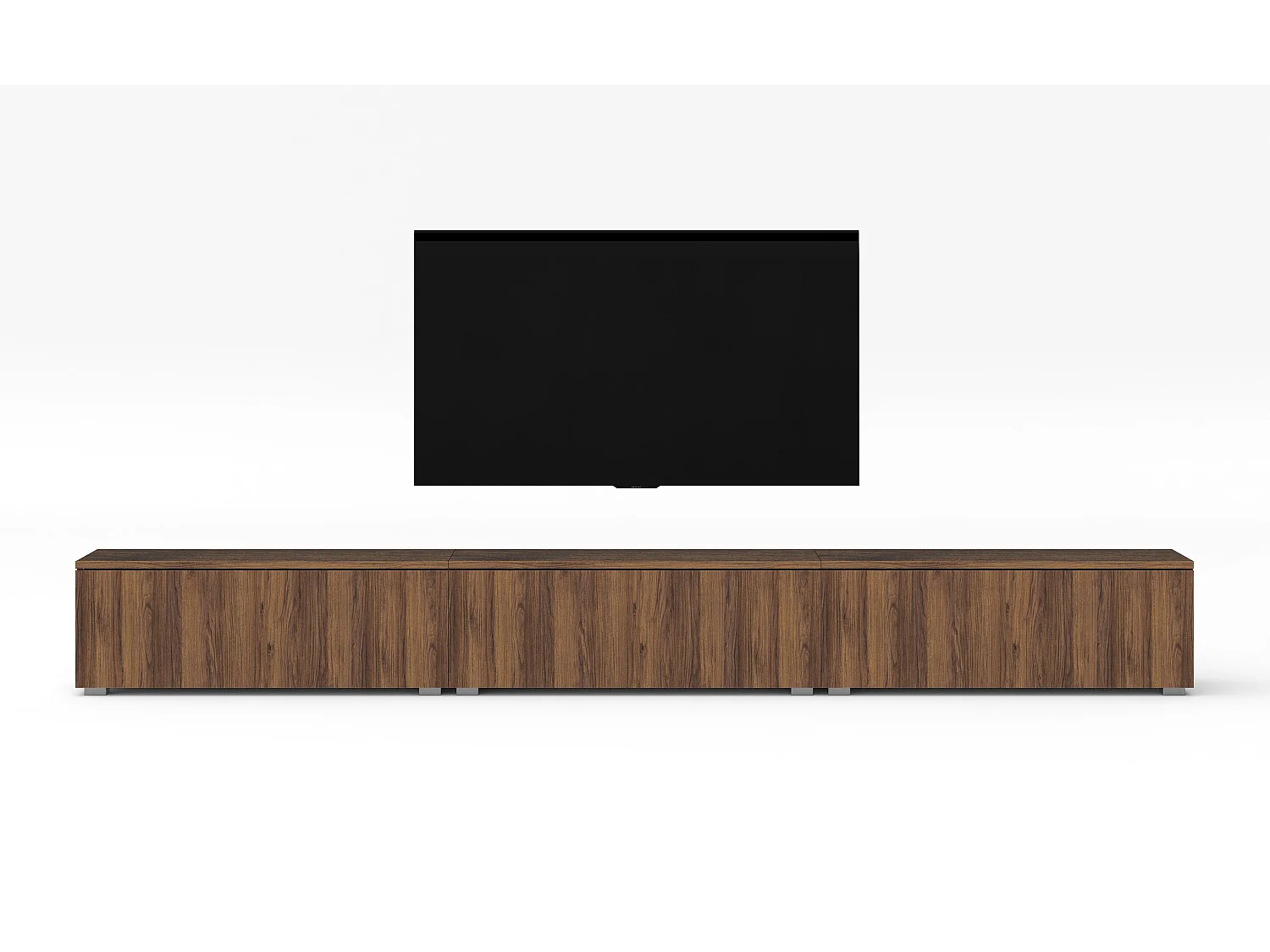 AX LIVING Lowboard TV modern Loriano 300 cm stehend Nussbaum Warmia