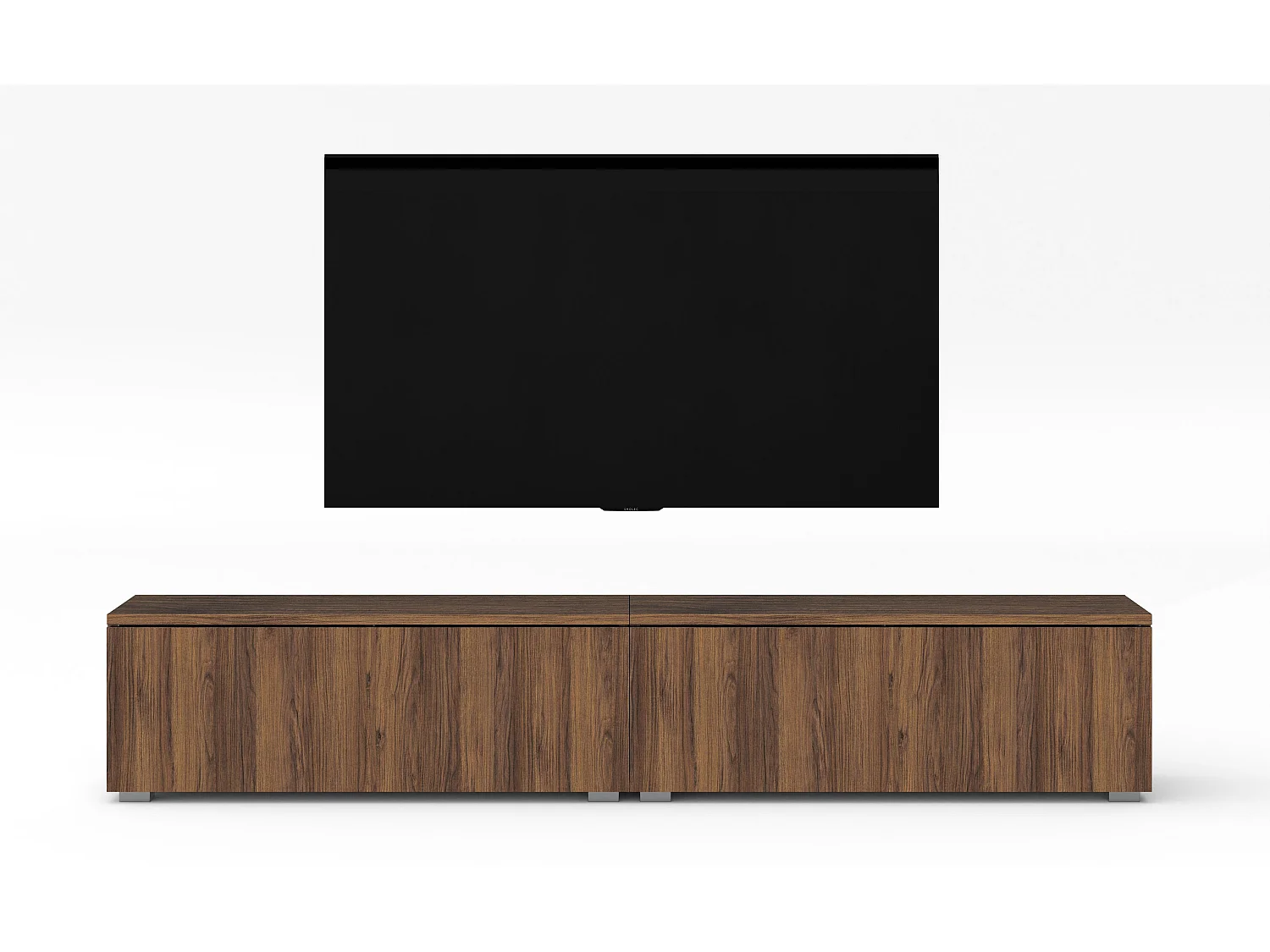AX LIVING TV Board Loriano 200 cm – Lowboard stehend Nussbaum Warmia