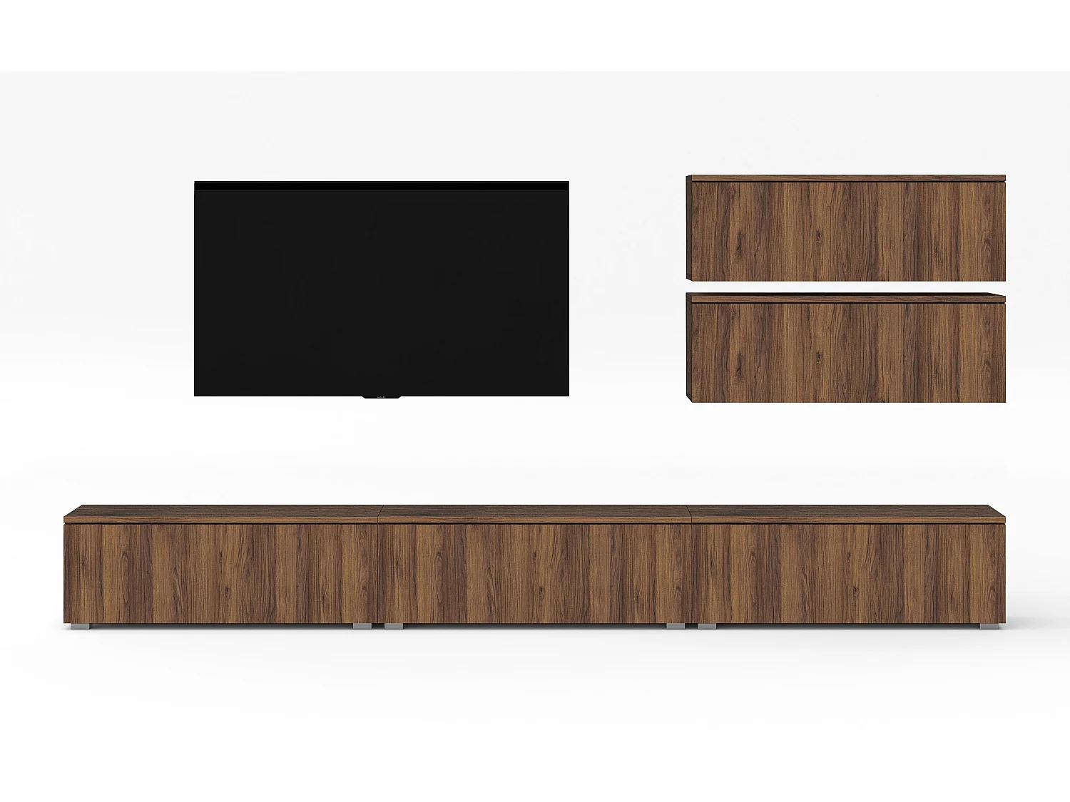 AX LIVING Modern TV-lowboard Loriano wandmeubel 300 cm staand walnoot Warmia