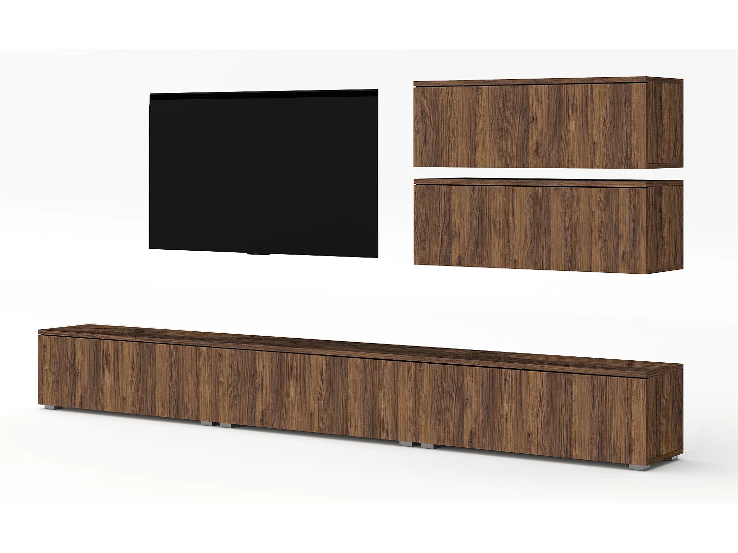 AX LIVING Modern TV-lowboard Loriano wandmeubel 300 cm staand walnoot Warmia