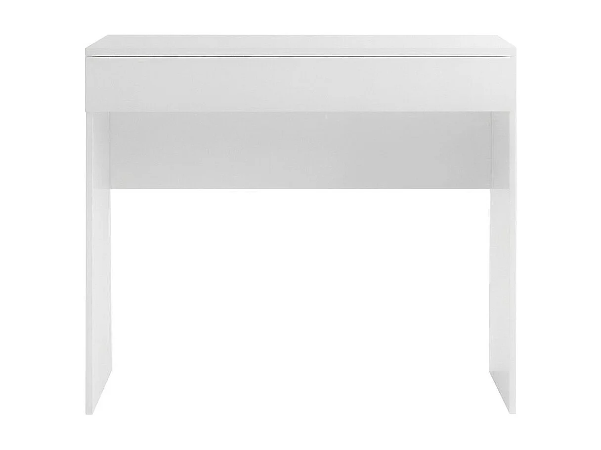 Bureau 78 cm avec un tiroir blanc laqué brillant - SYNERGIE