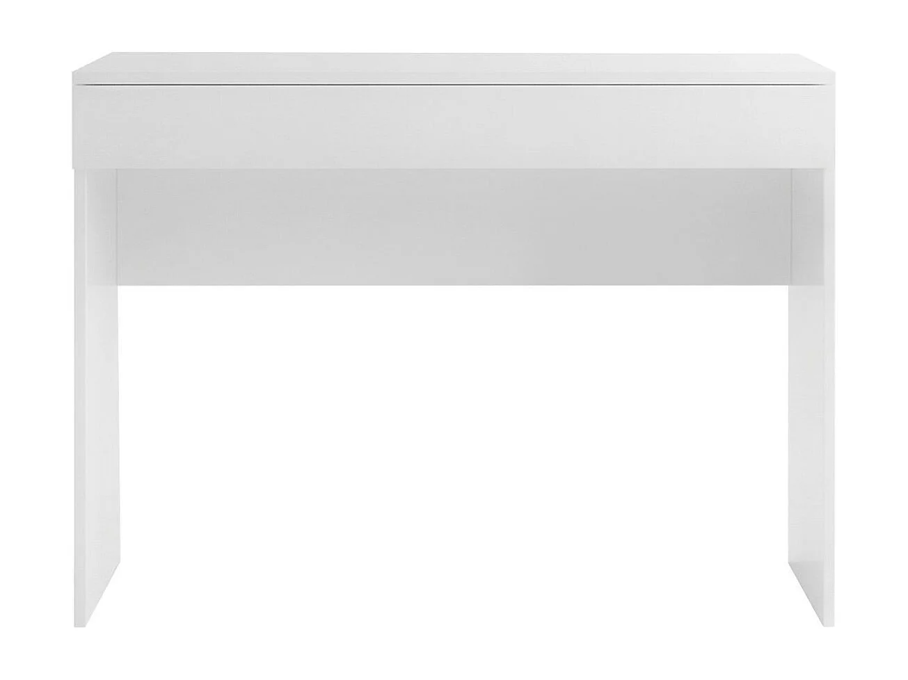 Bureau 110 cm avec un tiroir blanc laqué brillant - SYNERGIE