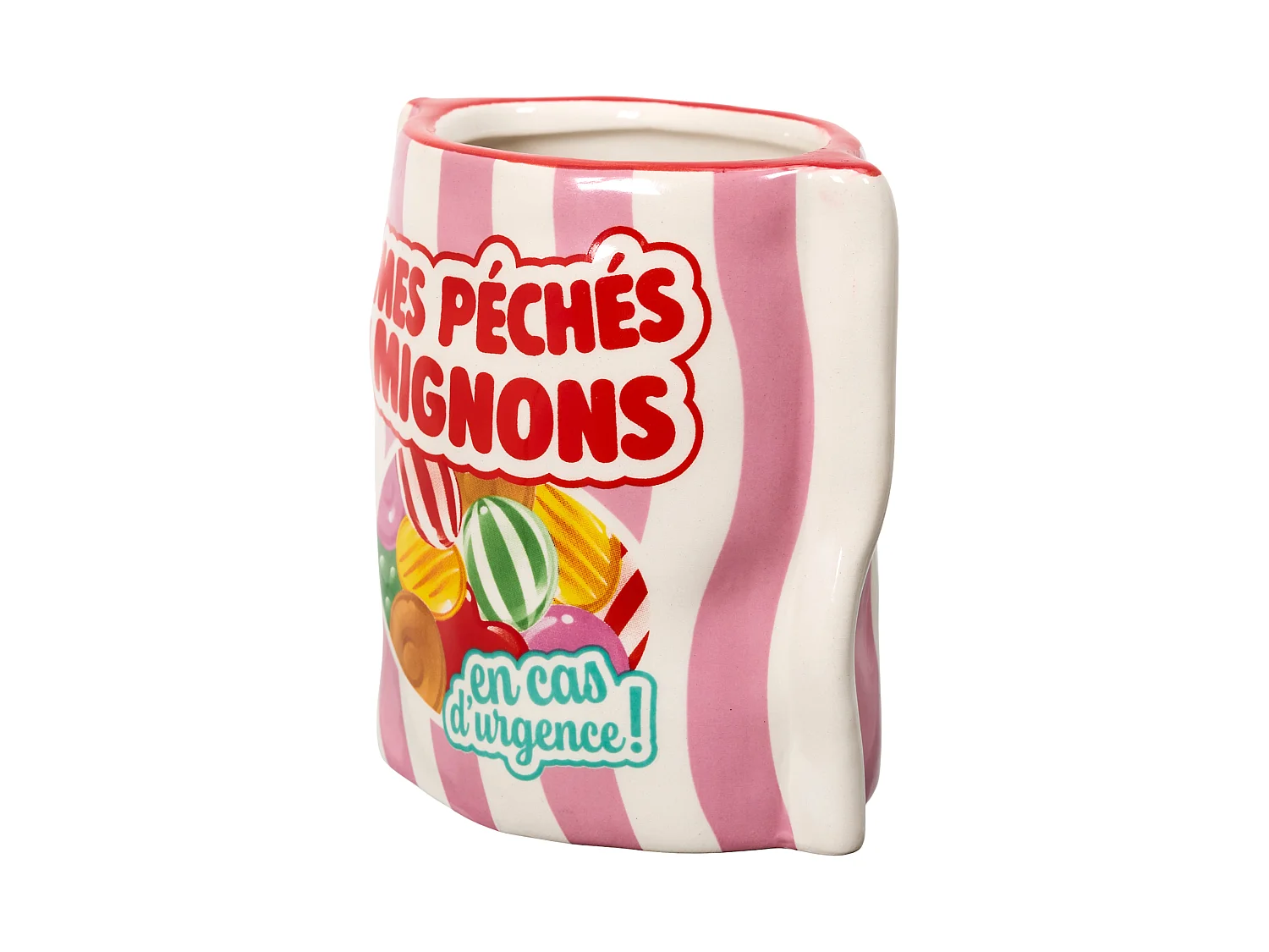 Pot à Bonbons en Céramique "Ludique" 12cm Multicolore