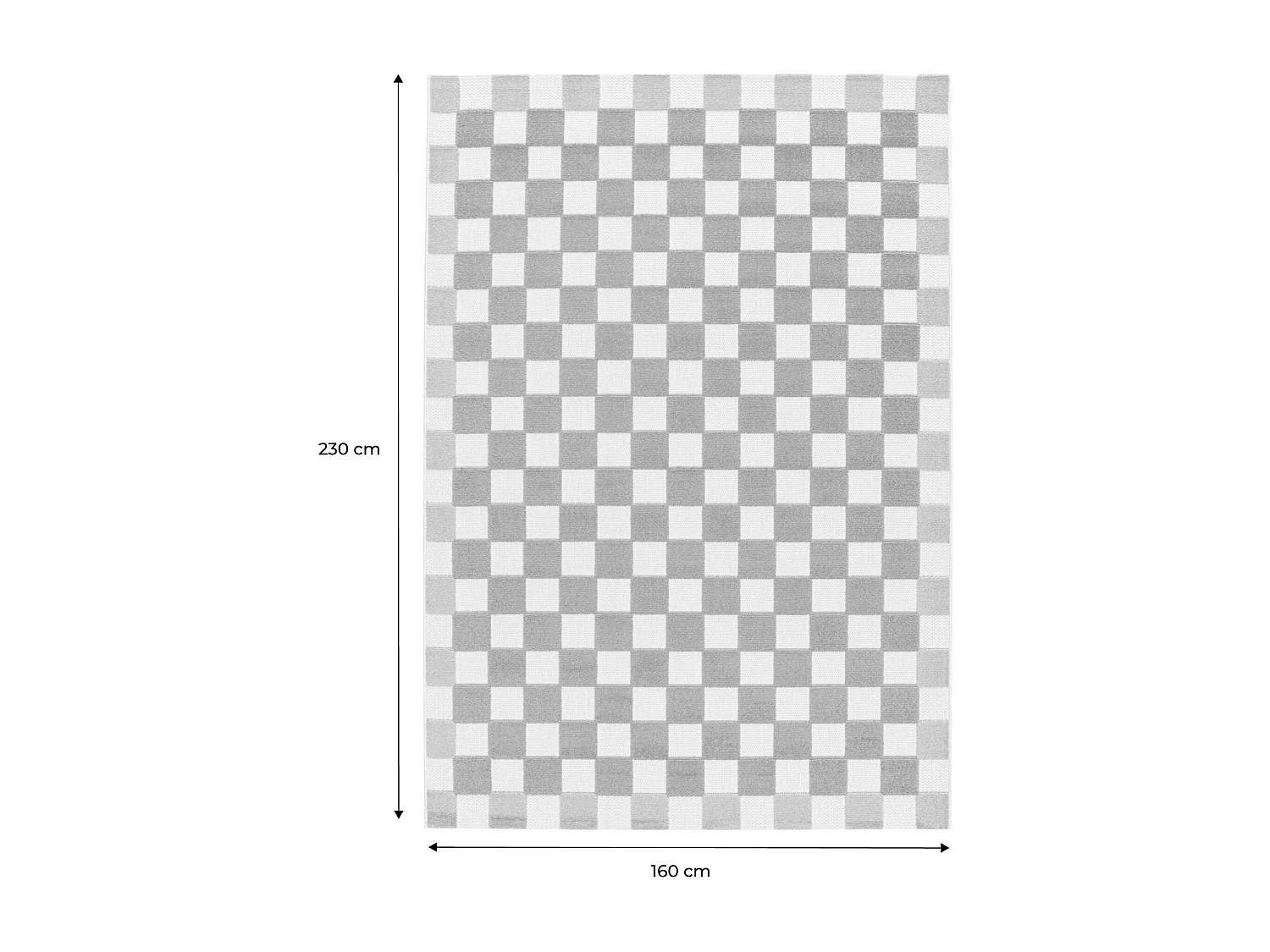 Tapis intérieur/extérieur damier rose et vert 160x230cm - Auguste
