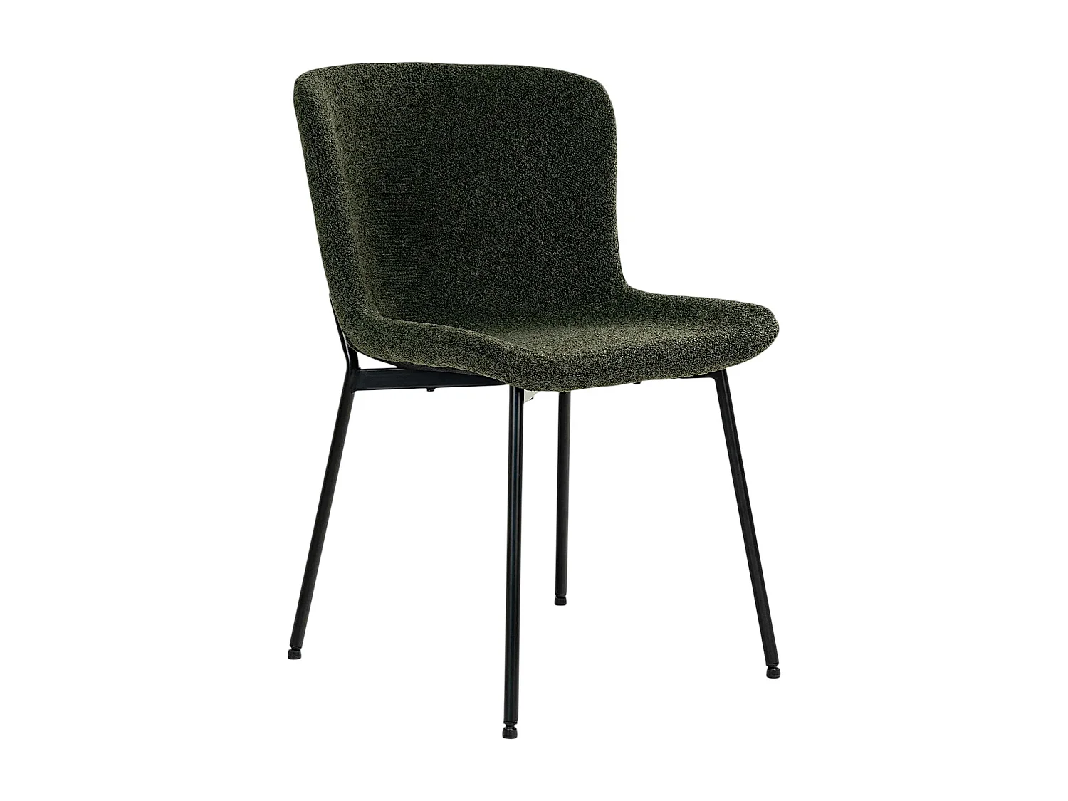 Ens. table ovale décor bois foncé + 6 chaises vertes MATERA