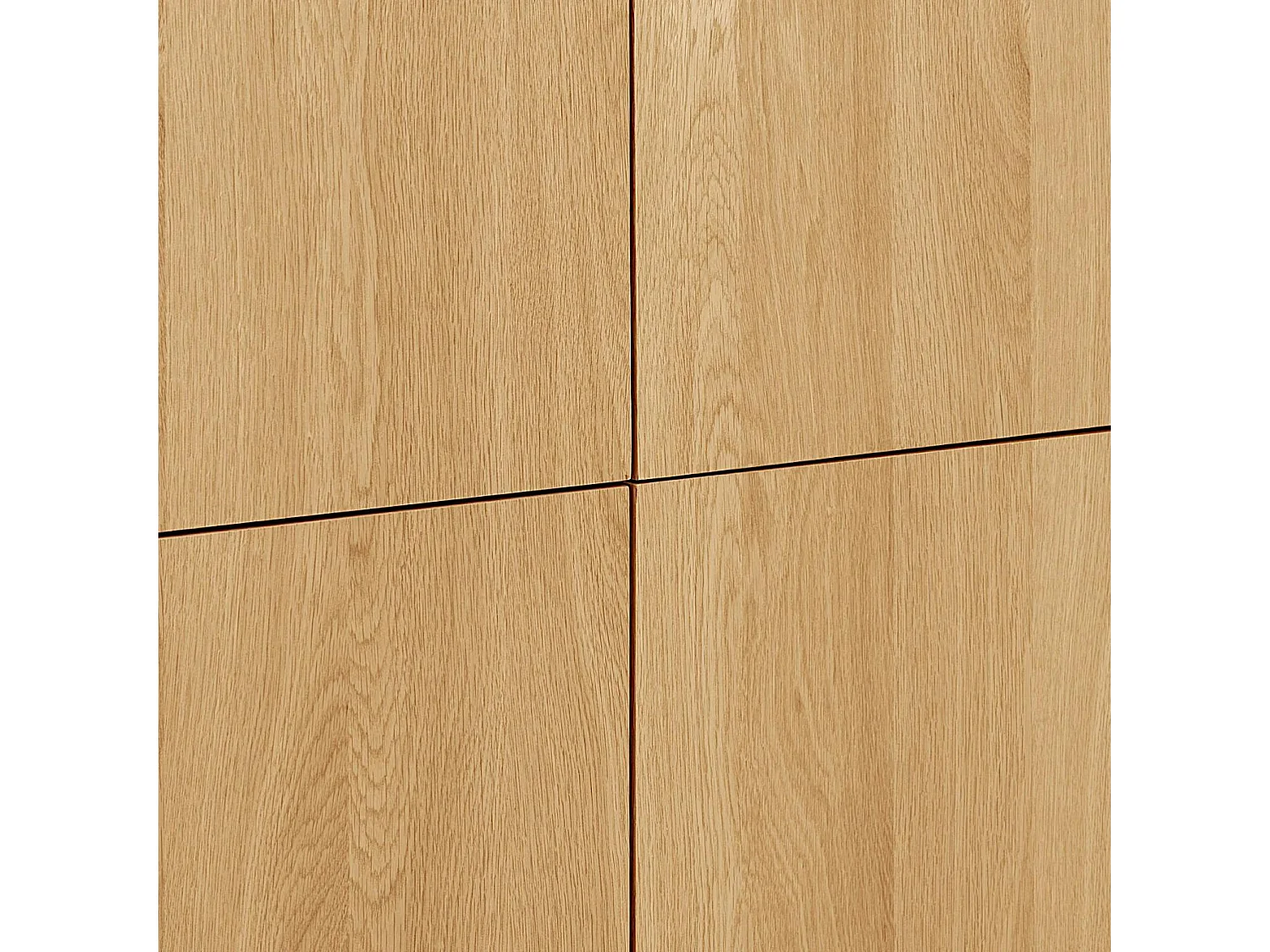 Buffet haut 4 portes en placage chêne clair TARAZ