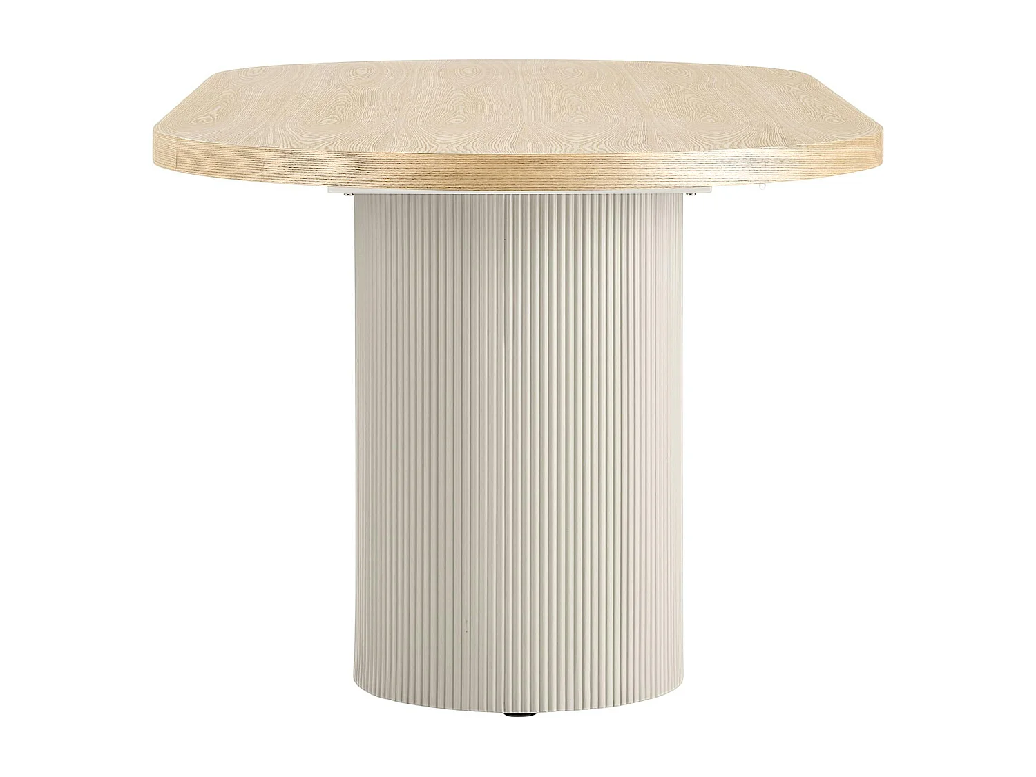 Table à manger ovale placage frêne pieds colonne 220 cm LISBONNE