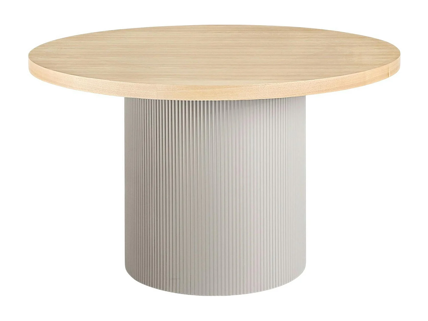 Table à manger ronde placage frêne pieds colonne ø120 cm LISBONNE