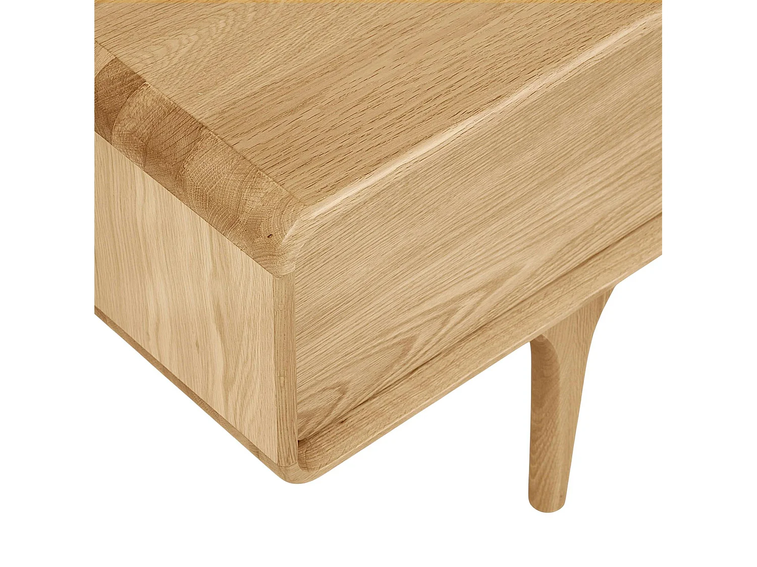 Meuble TV scandinave en placage chêne 2 portes 1 tiroir TARAZ