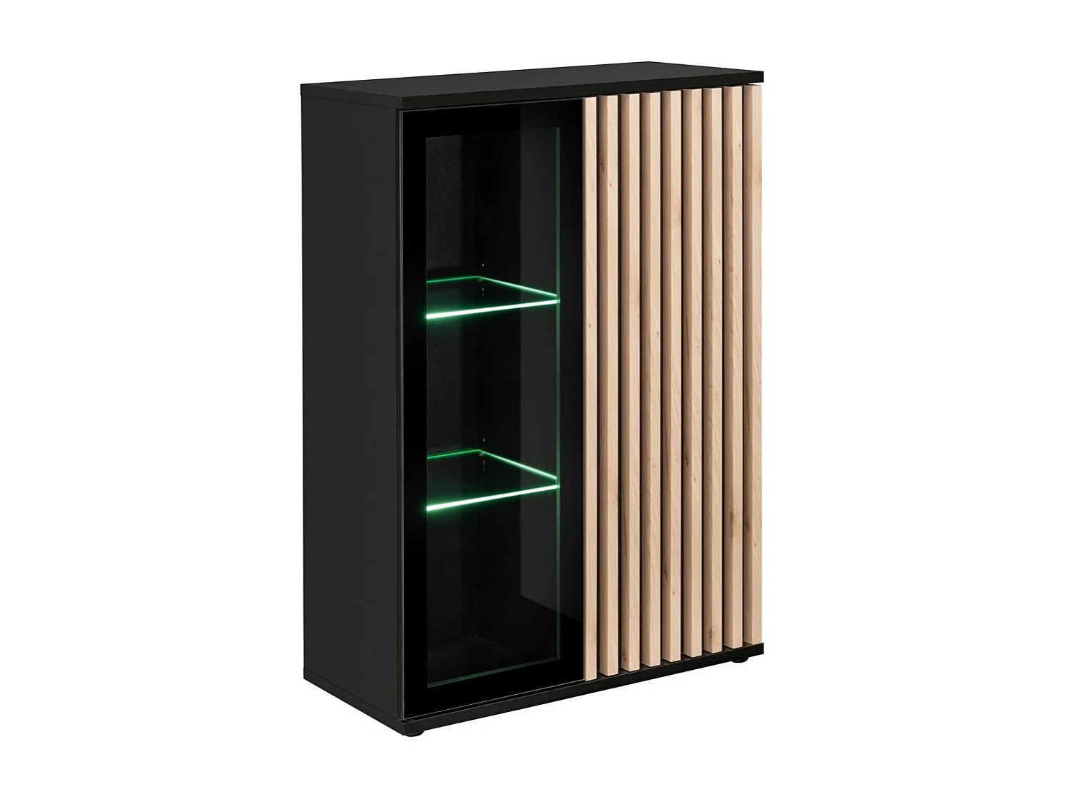 Vetrina bassa design collezione DEAN – 2 porte con illuminazione LED integrata
