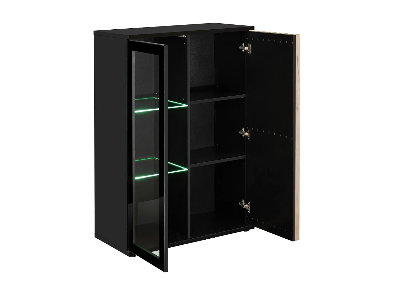 Vetrina bassa design collezione DEAN – 2 porte con illuminazione LED integrata