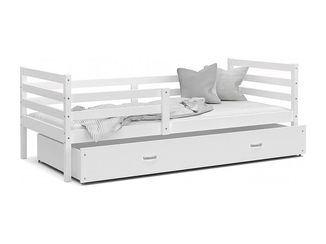 Lit Enfant Milan 90x190 tiroir Blanc - blanc