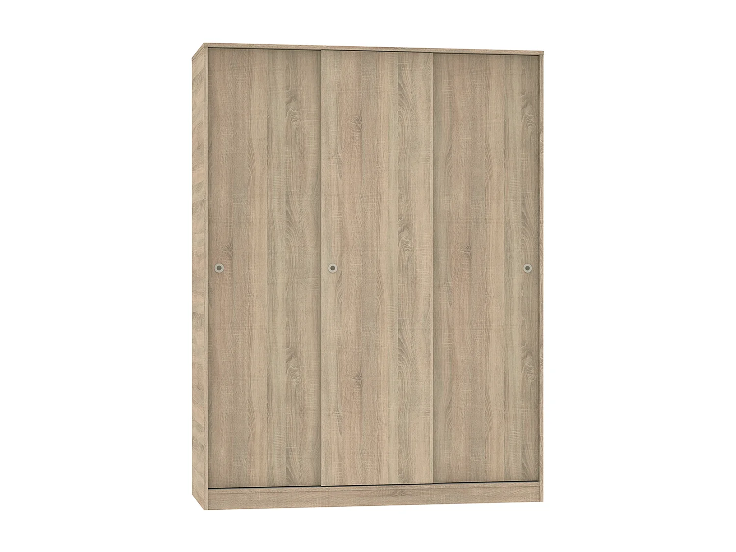 Armoire Placard à 3 portes coulissantes coloris Chêne cambrian - Longueur 150 x Hauteur 200 x Profondeur 55 cm
