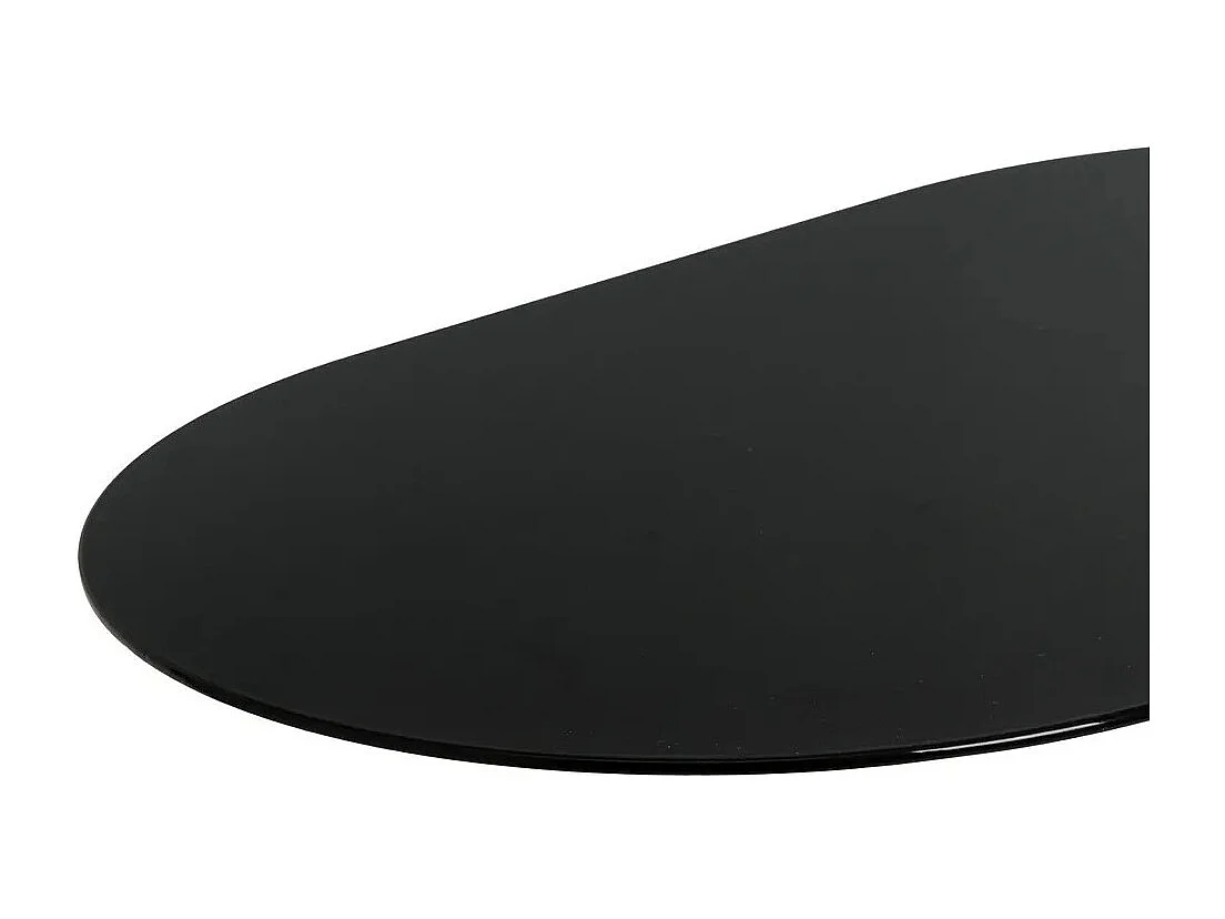 Table d'Appoint en Métal avec Plateau Ovale et Structure en C,Bout de Canapé pour Ordinateur,coloris noir-Longueur 45 x Profondeur 28 x Hauteur 49 cm   Juanio