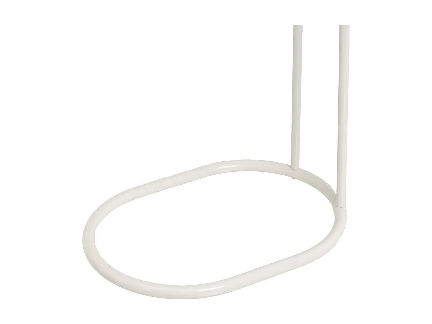 Table d'Appoint en Métal avec Plateau Ovale et Structure en C,Bout de Canapé pour Ordinateur,coloris beige-Longueur 45 x Profondeur 28 x Hauteur 49 cm   Juanio