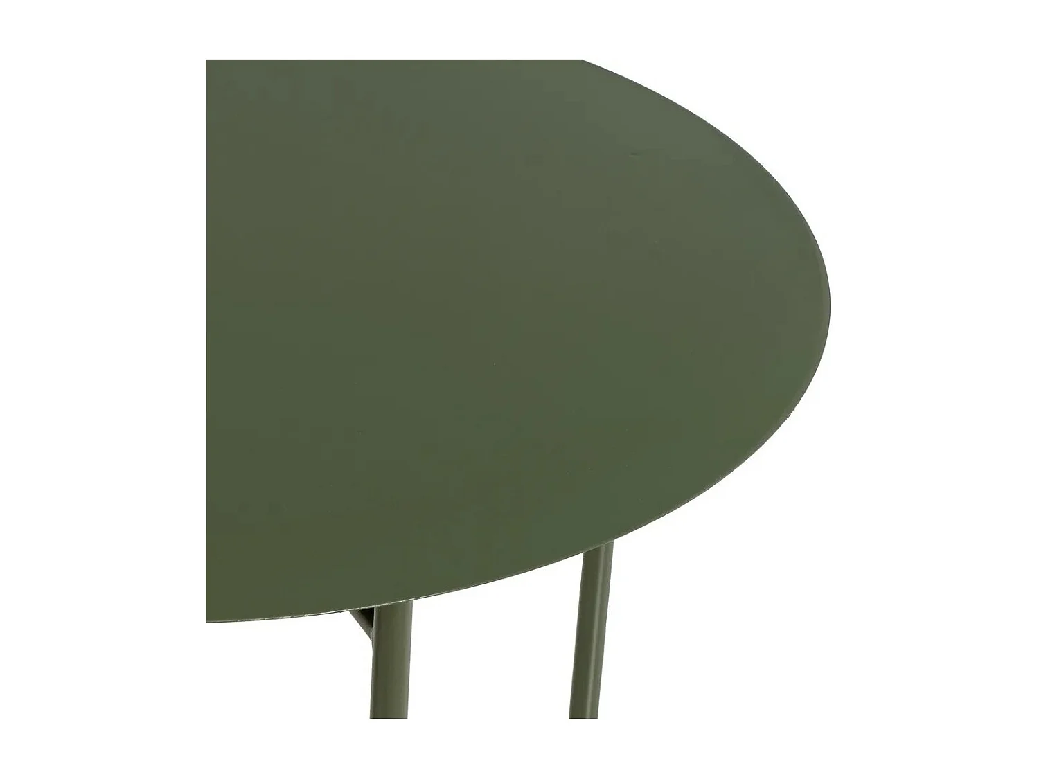 Table d'Appoint Ronde en Métal, Bout de Canapé Robuste pour Intérieur et Extérieur, coloris vert olive - Longueur 40 x Profondeur 40 x Hauteur 45 cm   Juanio