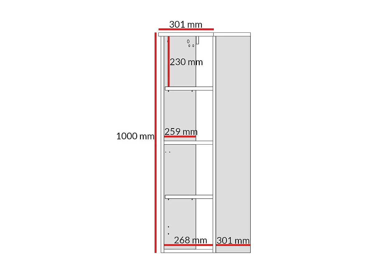 Badkamerset 2-delig: Wastafelonderkast + Kolomkast Kleur Zeeblauw (2S 60 + 1D 100)