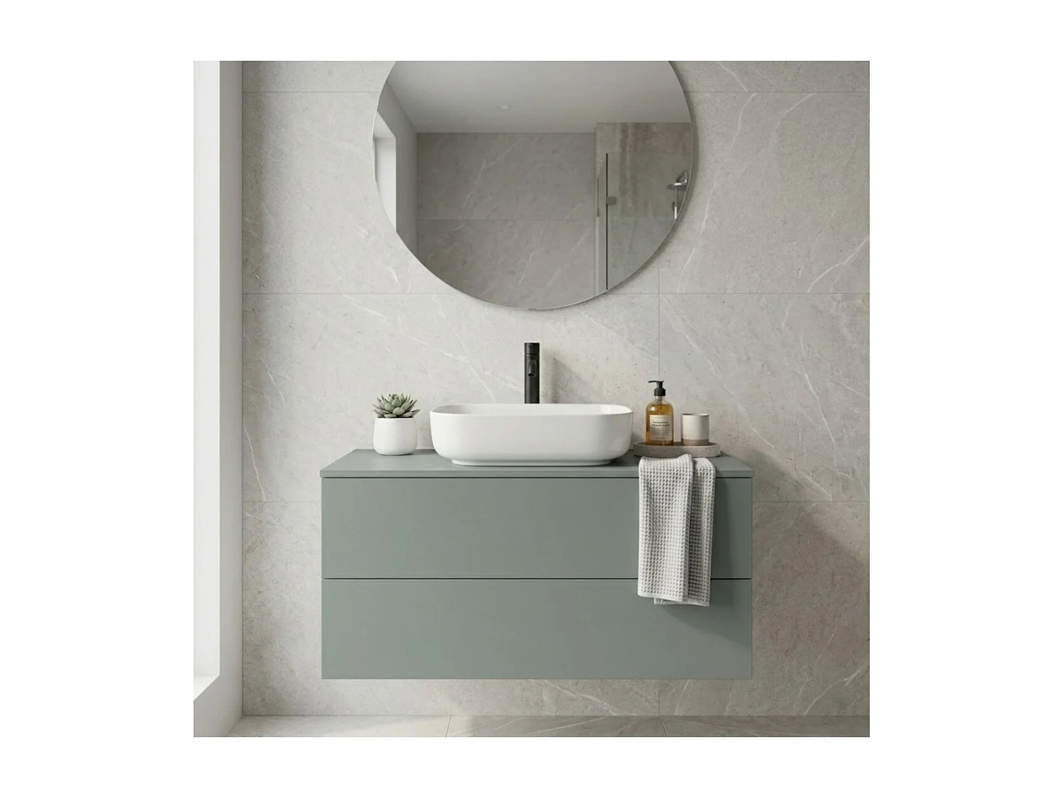 Waschtischunterschrank Color 2S 80 Aloe