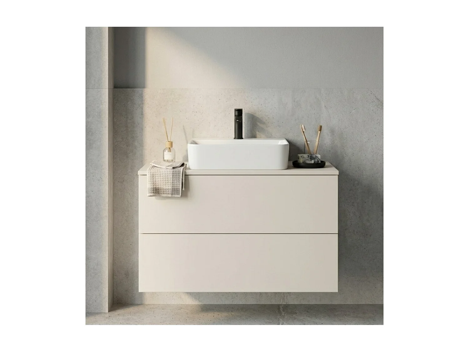 Wastafelonderkast Color 2S 60 Macadamia