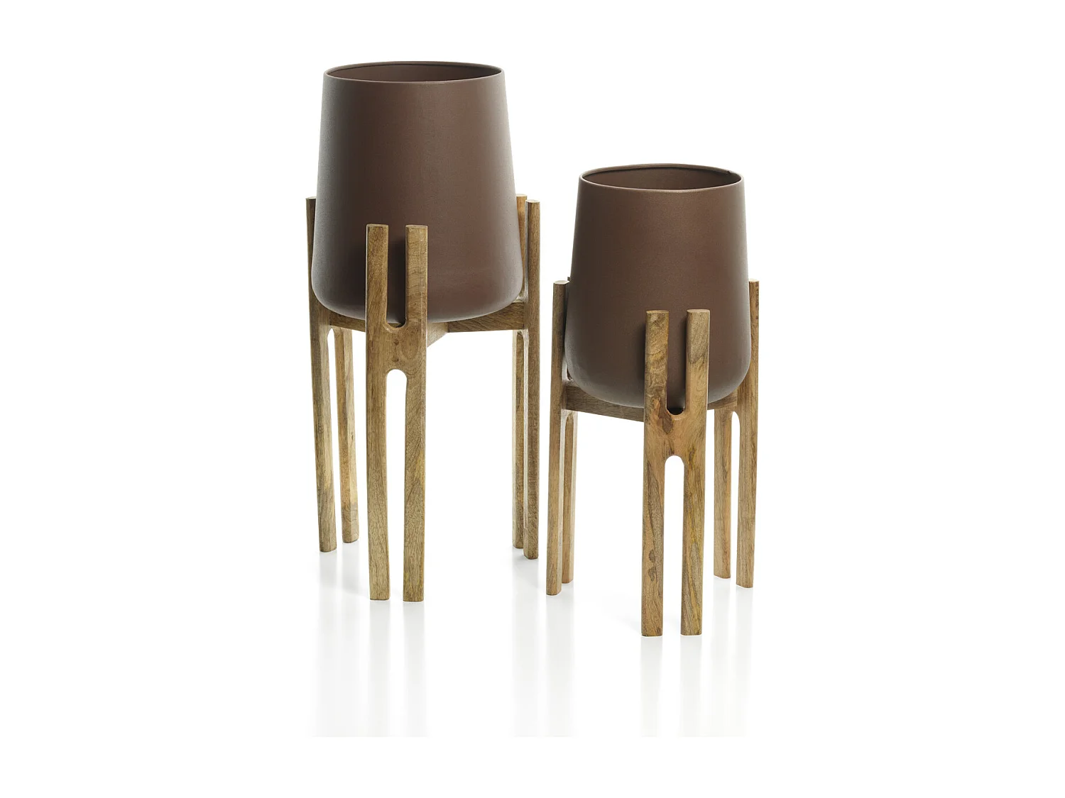 Le Cache-Pot Forked Root - Brun Naturel - L